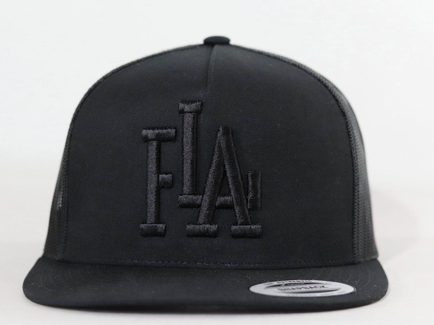"FLA" Black on Black Trucker Hat