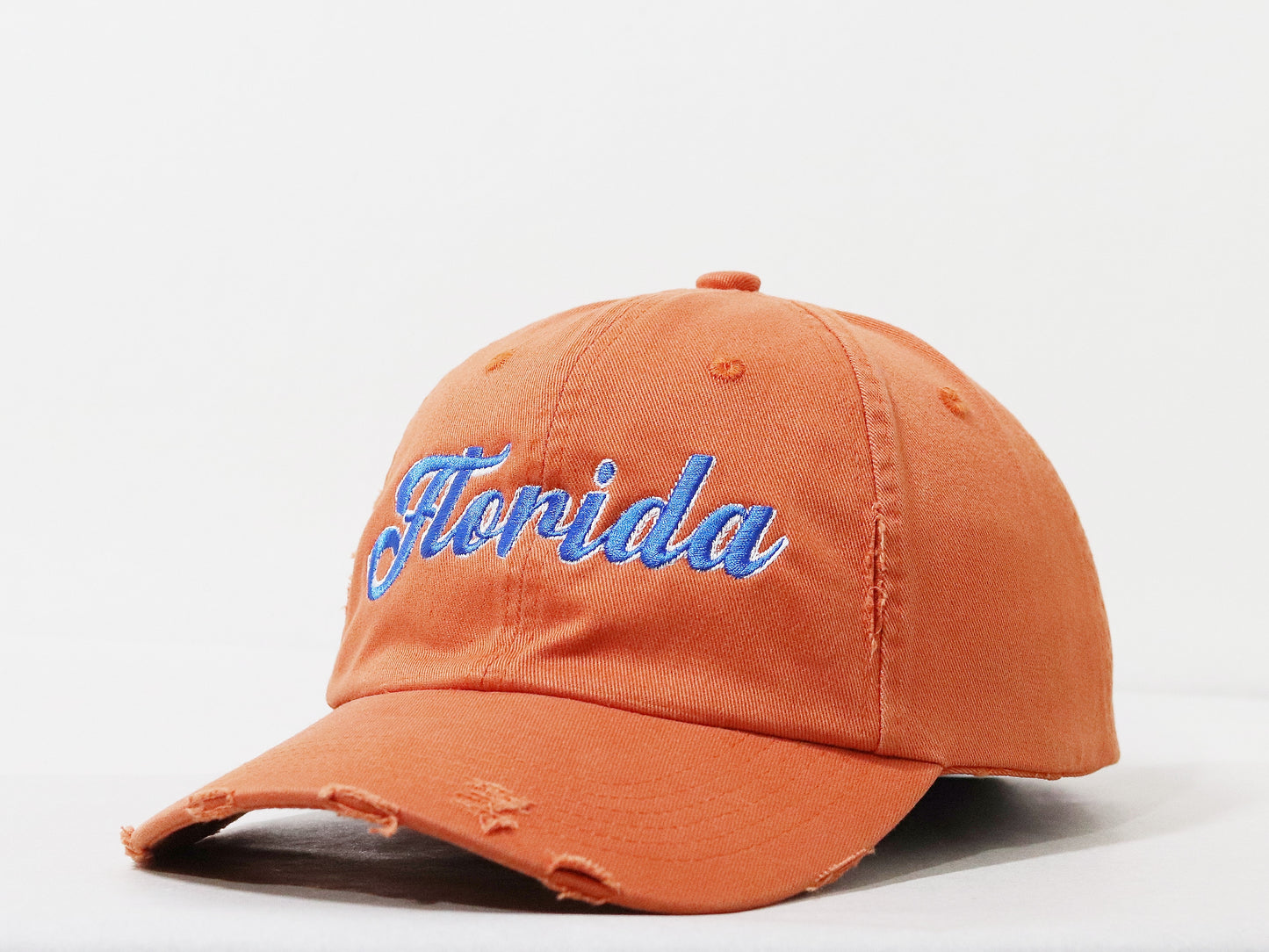 Florida Script Dad Hat – Vintage Washed Orange